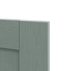 GoodHome Alpinia Matt green wood effect Shaker Tall appliance Cabinet door (W)600mm (H)633mm (T)18mm