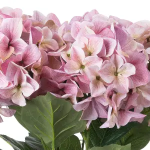 Hill Interiors Hydrangea Pink Shabby Faux Plant Bouquet