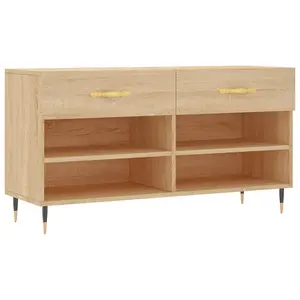 Shoe Bench Sonoma Oak 102x35x55 cm Engineered Wood