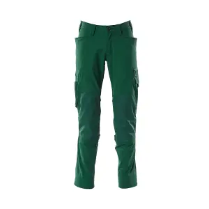 Mascot Accelerate Stretch Trousers with Kneepad Pockets - Green   (33.5) (Leg Length - Regular)