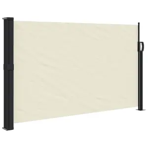 Berkfield Retractable Side Awning Cream 120x600 cm