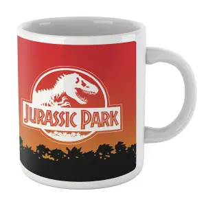 Official Jurassic Park Sunset Logo Mug 100% Ceramic, Dishwasher Safe