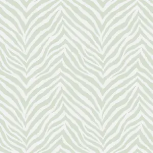 Bobbi Beck eco-friendly green zebra print wallpaper