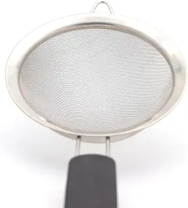 Buckingham Stainless Steel Fine Mesh Sieve Strainer 14 cm Black Handle