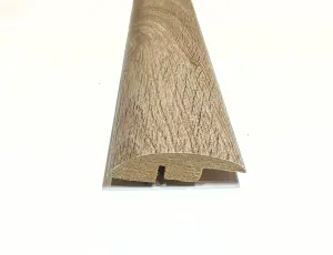 Laminate Wood Flooring MDF Ramp Edge Threshold Trim 2.4m Length Strip - Mississippi Oak