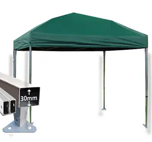 3m x 3m Trader-Max 30 Instant Shelter Pop Up Gazebos Frame & Canopy - Green