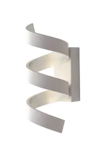 Luminosa HELIX LED Swirl Wall Light White, Silver 720lm 3000K 10x26x13.5cm