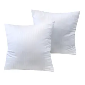 Set of 2 18" Cushion Pads with Stripe Design Extra Deep Hollow Fibre Filled Pillow Inserts