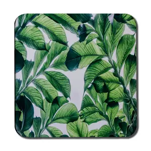 Square 6 Piece Coaster Set (Set of 6) Tropical Plants