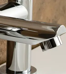 Nes Home Indigo Bathroom Bath Filler Mixer Modern Chrome Tap Solid Brass