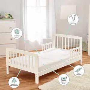 Kinder Valley Sydney Toddler Bed White with Kinder Flow Mattress