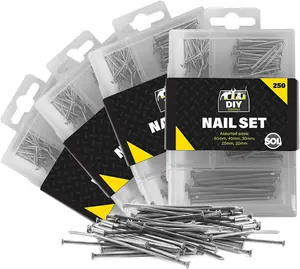 1000pk Assorted Nails for Wood, Iron Nails for Hanging Pictures - Long, Medium and Small Wall Nails for DIY and Crafts, Woodwork