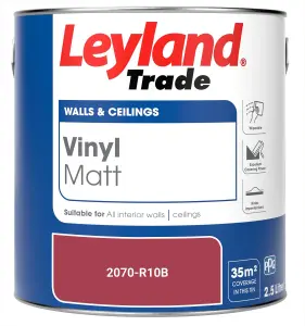 Leyland Trade Vinyl Matt Walls & Ceilings Emulsion Paint (2070-R10B) 2.5L