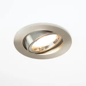 Arlec Pack 3 Adjustable Downlight Brushed Steel