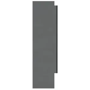 Berkfield Bathroom Mirror Cabinet 80x15x60 cm MDF Shining Grey