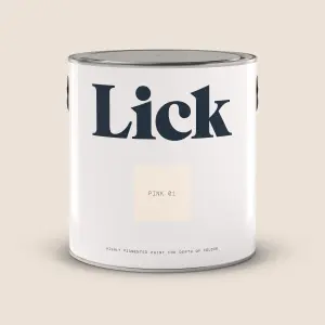 Lick Pink 01 Eggshell Emulsion paint, 2.5L