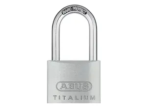 ABUS Mechanical 64TI/40mm TITALIUM™ Padlock 40mm Long Shackle Keyed Alike KA6411