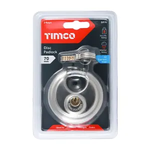 Timco - Disc Padlock - A2 Stainless Steel (Size 70mm - 1 Each)