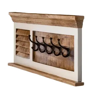 Oscar Wood Shoe Rack & Hanger Wall Hook Set