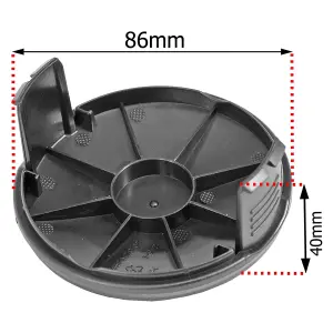 SPARES2GO Spool Line and Cover compatible with MacAllister GT2836 GT3037 MGTP430 MGTP600 Strimmer Trimmer