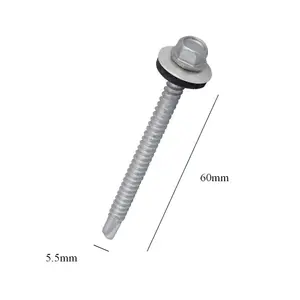 50 x Roofing Screws for Metal Sheets & Cladding Self Drill 55 x 60mm Hex Head