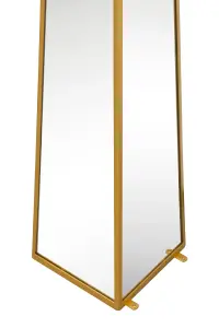 MirrorOutlet The Obelisk Gold Metal Edged Mirrored Ornament 120CM X 25CM X 25CM