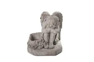 Detailed Guardian Angel Boy Memorial Stone