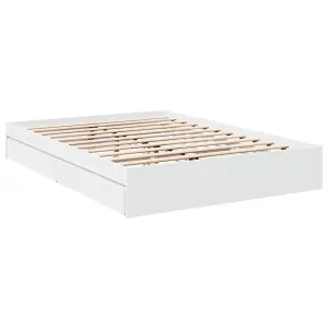 Berkfield Bed Frame with Drawers without Mattress White 160x200 cm