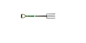 Border Fork Green Garden Farming Lightweight Gardening Hand Tools Soft Plastic Handle Grip Strong and Durable Carbon Steel