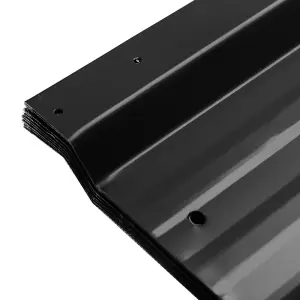 129cm L Building Roof Cladding Metal Roof Panels Charcoal Black Set of 6