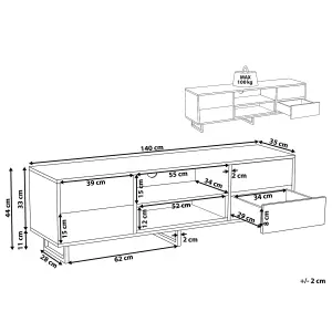 TV Stand Light Wood Dark Wood MAINE