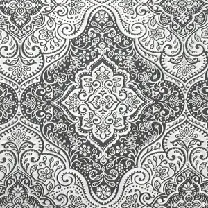 Arthouse Silver Grey Medallion Damask Wallpaper Luxury Shimmer Metallic Vinyl