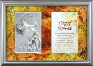 Personal Photo Frame With Stand Memory Picture Print Poem Wall Hanging Message Happy Moment