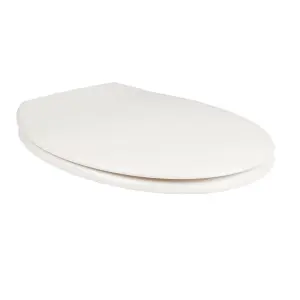 Cooke & Lewis Genoa White Standard Soft close Toilet seat