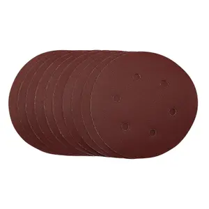 Draper  Sanding Discs, 150mm, Hook & Loop, 240 Grit, (Pack of 10) 54991