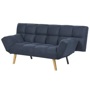 Beliani Retro Sofa Bed INGARO Navy Blue