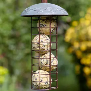 Peckish Secret garden Steel Energy ball Green Bird feeder 0.7L