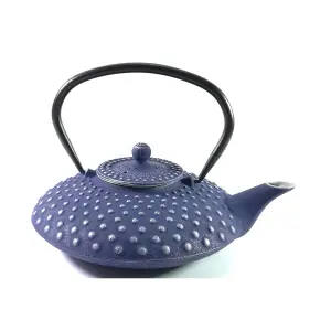 Buckingham Cast Iron Hobnail Teapot 800 ml - Blue Pimple Pattern