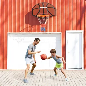 Costway Basketball Hoop Set Wall Mounted Basketball Game Set Kids Teens Adults