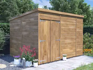 Dunster House Wooden Shed Workshop 3m x 2.4m Garden Storage Pressure Treated Overlord Pent