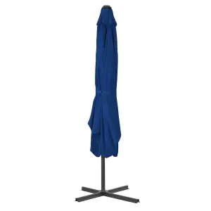 Berkfield Outdoor Parasol with Steel Pole Blue 250x250x230 cm