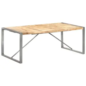 Cheyenne Dining Table Solid Wood Natural / Grey / H75 x L200 x W100cm