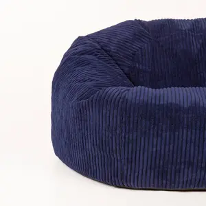 icon Kingston Classic Corduroy Bean Bag & Pouffe Navy Blue Bean Bag Chair