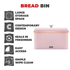 Tower Cavaletto T826130PNK Bread Bin Pink