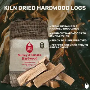 Green Olive Firewood Co Kiln Dried Hardwood Sustainable Dry Logs Net 54L