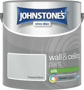 Johnstone's Wall & Ceilings Frosted Silver Silk Paint - 2.5L