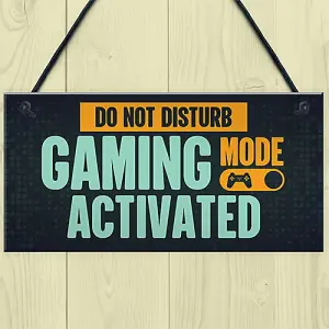 Red Ocean Gaming Room Door Sign Do Not Disturb Funny Gaming Sign For Boys Bedroom Gamer Gifts For Son Brother Christmas Birthday