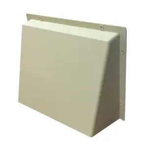 SmartHome 9" x 9" Buff/Cream Hooded Cowl Vent Cover for Air Bricks Grilles Extractors