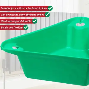 SPARES2GO Radiator Draining Tub Flexible Rubber Plumbing Water Holder Catcher (1.4 Litre)