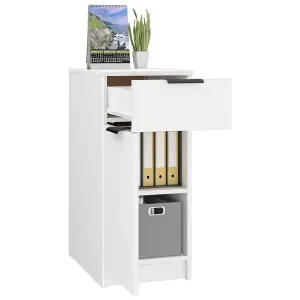 Berkfield Desk Cabinet White 33.5x50x75 cm Engineered Wood